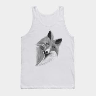 Fox - Black and White Tank Top